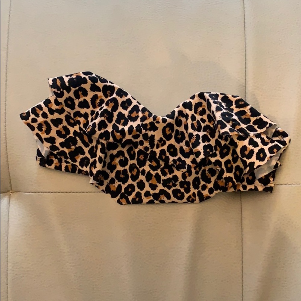 Leopard bathing suit top